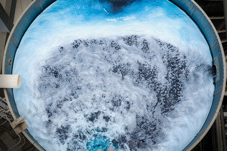 Water recycling process supporting AGI Denim’s water stewardship and conservation initiatives.
